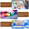 Kisangel 12pcs Wooden Dough Tools Clay Pattern Rolling Pin Set Dough Molding Shaping Tool for Toddler Kids Art Craft Activity Supplies