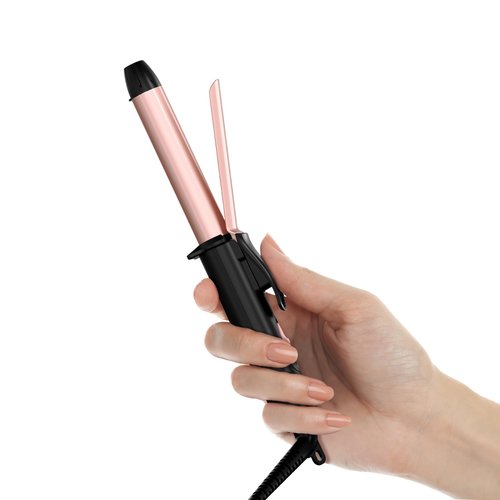 Ceramic Mini Hair Curler for Short Hair, 3/4 Inch Travel Curling Iron Dual Voltage, Mini Curling Iron Travel Size with Keratin & Argan Oil Infused, Travel Size Curling Iron with Storage Bag