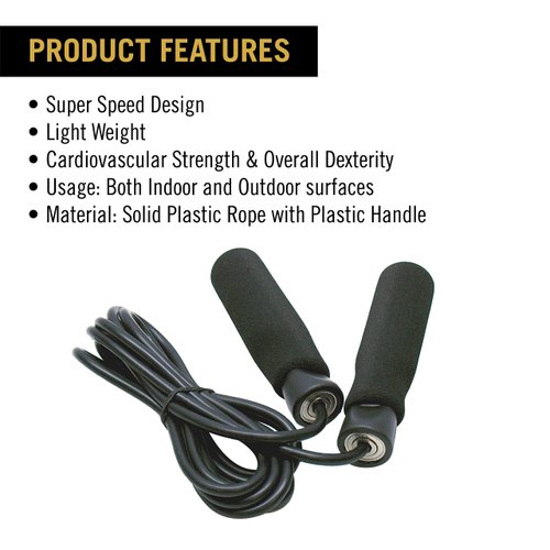 Everlast 9Ft Pvc Jump Rope, 9 feet (Black)