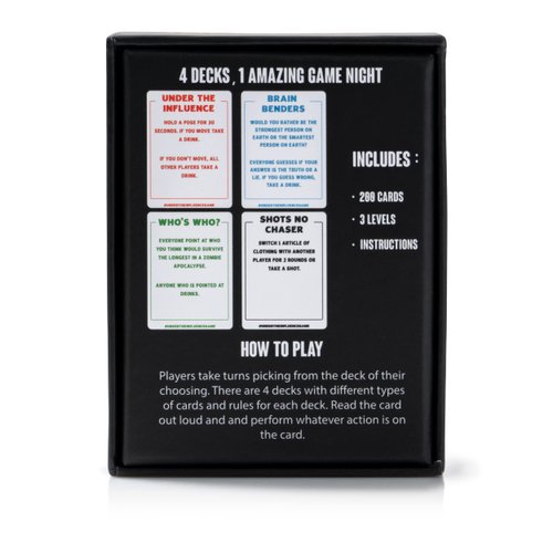 Under The Influence : The Fun Adult Drinking Game to Turn Up for Parties, Kickbacks, and Game Nights | 200 Cards for Getting Lit, Great Gift for Bachelorette Party or 21 Birthday