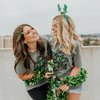 St. Patrick’s Day Hair Clips Rhinestone Glitter Green Leaf Hairpins for Women Lucky Shamrock Hair Clips Costume Hair Accessory Holiday Party Gifts (Glitter)