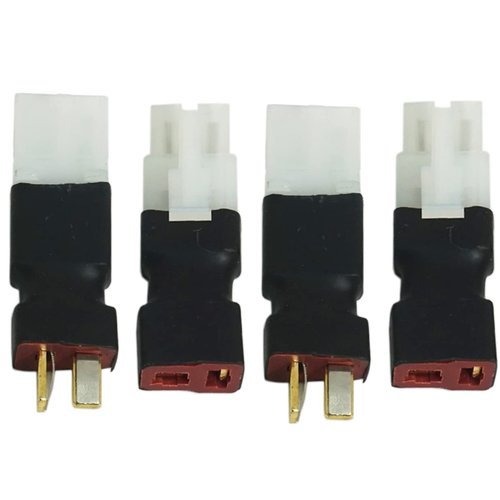 2 Pair ShareGoo Adapter Compatible with Big Tamiya Style to Deans T Style Plug Female Male Adapter for RC FPV Drone Car Truck Lipo NiMH Battery Charger ESC