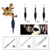 Autdor Tattoo Needles and Tubes Combo - 20Pcs Disposable Tattoo Tubes with Matching Mixed Tattoo Needles 3RL 5RL 7RL 9RL 5RS 7RS 9RS 5M1 7M1 9M1 for Tattoo Supplies Tattoo Machine (Black+Black-20pcs)