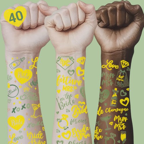 Bachelorette Party Cheers Temporary Tattoos - 40 Styles | Bride to Be Tattoos, Bridesmaid Favor, ...