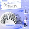 Fluffy Lash Clusters with Bottom Lashes Wispy Cluster Eyelash Extensions 294pcs Individual Lashes with Lower Eyelash Clusters 10-25mm 80D Clusters Lashes DIY Curly Lash Extension at Home