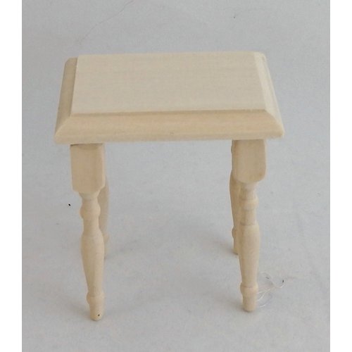 Melody Jane Dolls Houses House Miniature Unfinished Natural Wood Furniture Side Occasional Table