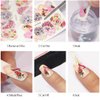 Thanksgiving Fall Nail Stickers Autumn Leaves Nail Art Water Decals Transfer Foils for Nails Supplies Watermark Yellow Maple Alphabet Flower Designs for Women Nail Tattoos Manicure Decorations 12PCS