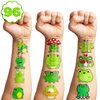 102 PCS Frog Temporary Tattoos Birthday Party Decorations Favors Supplies Decor Frog Princess Reptile Stickers For Teacher Boys Girls Gift School Prizes Rewards
