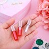 Patelai 100 Pieces 1.2 ml Clear Mini Lip Gloss Tube Refillable Empty Lip Balm Gloss Containers for DIY Makeup, Pink