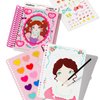 MiDeer Fashion Design Sketchbook with Watercolor Painting, Princess Dress-up Activity Book with Stencils and Stickers, Make-Up Fashion Designer Kits for Kids 5 6 7 (Ode to My Sweetheart)