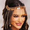 Aukmla Sequin Tassel Head Chain Gold Headpiece Hair Chains Festival Costume Headband Hair Accessories for Women