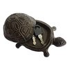 BSTGIFTS Cast Iron Turtle Key Hider - Spare Key Holder - Garden Decoration Turtle, Jewelry Trinkets Box for Key, Ear Studs, Ring, Paper Clip (Antique Brown)…
