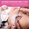 Glue Rings - Autdor 300Pcs Glue Rings for Eyelash Extensions Pink Lash Glue Rings Pigment Ring Cups Lash Glue Holder for Lash Extension Supplies Makeup Lip Microblading Supplies Nail Art