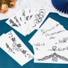 CRASPIRE 38 Sheets Snake Temporary Tattoos Totem Rose Flower Black Snake Paper Temporary Removable Tattoo Stickers Paper Waterproof Long Lasting Makeup Tattoos Stickers for Body Arm Neck Back Leg Art