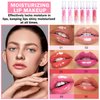 QIUFSSE Korean Clear Lip Oil Gloss for Women,Ultra-Hydrating Lip Glow Oil with Chili Extract，Nourishing Lip Oil Tinted,Lip Plumping Booster,Fuller Lips Instantly - 02 Baby Pink