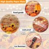 chiazllta 96 Pcs Fall Party Paper Plates and Napkins Thanksgiving Party Tableware Set Table Decorations for Fall Autumn Birthday Party Supplies 24 Guests