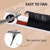 Embagol Classic Volume Lash Extensions Cashmere Lash Trays Premium Silk Lashes Soft Matte Black Professional Supplies for Lash Tech(0.05 D 8-16mm)