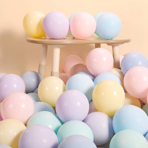 Party Pastel Balloons 100 Pcs 10" Macaron Candy Colored Latex Balloons for Birthday Wedding Engagement Anniversary Christmas Festival Picnic or Any Friends & Family Party Decorations- Multicolor