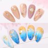 WEILUSI 3D Nail Art Steel Studs Summer Metal Nail Charms Sparkle Gold Metal Nail Studs Jewels Mix Shapes Shell Starfish Pineapple Feathers Rivet Design for Women Nail DIY Tools Manicure Decorations