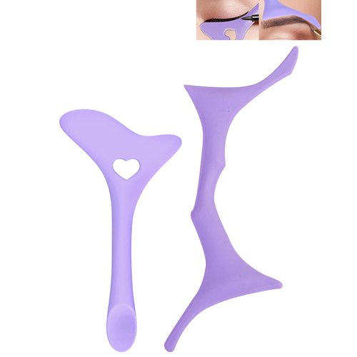 Silicone Eyeliner Eyebrow Shaping Stencils-5 in 1 Winged Tip Eyeliner Aid & 6 in 1 Eyebrow Stencil Aid,Reusable Multifunctional Eye Makeup Tool,for Women Winged Eyeliner, Defined Brow, Lip Line