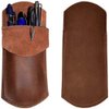 Odowalker 6PCS Leather Pocket Protector Durable Pencil Pouch Handmade Pen Holder for Shirt Pockets, Lab Coats, Office & Work Essentials