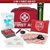 Swiss Safe 2-in-1 First Aid Kit (120 Piece) + Bonus 32-Piece Mini Kit: Compact, Lightweight for Emergencies at Home, Outdoors, Car, Camping, Workplace, Hiking & Survival