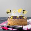 24Pcs Bumble Bee Cupcake Toppers Glitter Heart Honeycomb Bee Cupcake Picks BaBy Shower Cake Decorations for Bee Theme Baby Shower Kids Birthday Party Supplies