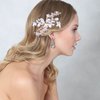 Daisy & Olive | Bridal Hair Comb Clip | Wedding Hair Accessories for Bride Bridesmaid | Hair jewelry | Wedding Jewelry for Bride | Flower Hair Clip | Bridal Headpieces for wedding