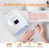 48w UV LED Nail Lamp Nail Dryer, Gel Nail Light Rechargeable Nail Lamp with Timer Setting, UV Gel Nail Lamp for Gel Nails, with Automatic Sensor & Professional Portable Handle Nail Curing Lamp