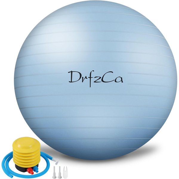 DrfzCa Exercise Ball, Pilates Ball for Pregnancy, Swiss Balance Ball with Pump,Multiple Sizes Stability Ball Chair for Office, Home Gym, Fitness, Workout and Physical Therapy