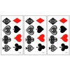 PARITA Small Tattoos Poker Royal Flush Gambling Winner Playing Card Casino Temporary Tattoo Fake Body Tattoo Removable Style Fashion Fantasy Fun Party (Pack 3 PCS.) (07)
