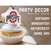 Ohio State Cupcake Toppers (24 Pieces) Ohio State University Party Supplies for OSU Buckeyes Football Tailgating, Birthday Gift, Graduation Party Decorations (Ohio State Buckeyes)