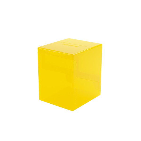 Gamegenic Bastion 100+ XL Deck Box - Compact, Secure, and Perfectly Organized for Your Trading Cards! Safely Protects 100+ Double-Sleeved Cards, Yellow Color, Made