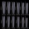 AddFavor 600pcs 3XL Clear Nail Tips Coffin Full Cover Ballerina Shape Extra Long Acrylic Fake Nails Professional False Nail Tip for Salons & Home DIY, 12 Sizes