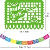 5 PCS Mexican Party Banners, Fiesta Party Decoration, Dia De Los Muertos Ofrenda Decoration Day of The Dead Decor, Cinco De Mayo Plastic Papel Picado, Mexico Birthday Party Supplies, 12 Patterns/90 FT