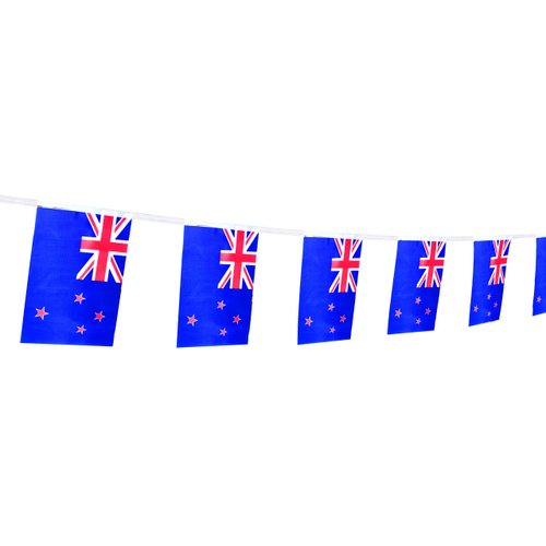 New Zealand Flag New Zealander Flag,100Feet/76Pcs National Country World Pennant Flags Banner,Party Decorations Supplies For,Bar,Indoor and outdoor flags,International Festival