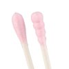 Chrontier 200 Count Round & Spiral Shaped Double Tipped Cotton Swabs Buds Paper Sticks Biodegradable Hypoallergenic Clean Care Beauty Makeup Cosmetic Tool Pink