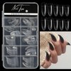 100 Pcs Medium Stiletto Press on Nails Kit,Soft Gel Pre-Shaped Acrylic Nail Tips Eagle Claw Designs Glue on Nail Glossy Extension Tips Manicure Home DIY 10 Sizes Gelly Tips