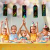 ZMLM Scratch Paper Art Bookmarks Kids: 36 Set 2 Style Magic Rainbow DIY Art Craft Paper Bookmark Gift Tag Party Favor Pack Activity Bulk Making Kit for Boys Girls Birthday Game