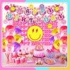 111 Pcs Preppy Style Pink Party Supplies Set Pink Happy Birthday Banner Balloon Stickers Toppers for Preppy Smile Happy Face Birthday Party Decoration