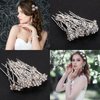 60 Pieces Bridal Wedding Hair Pins Pearl U Shape Rhinestone Bridal Rhinestones Accessories for Women