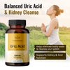 Uric Acid Support Capsules - Organic Herbal Food Supplement with Tart Cherry, Celery, Turmeric & Chanca Piedra - Body Cleanse & Joint Function Support - Vegan, Non-GMO - 1200mg, 100 Capsules