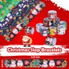 Christmas Slap Bracelets for Kids - 36 PCS Bulk Xmas Snap Bracelets Christmas Stocking Stuffers Goodie Bag Stuffers Santa Christmas Party Favors Supplies Decorations Classrooom Prizes for Girls Boys