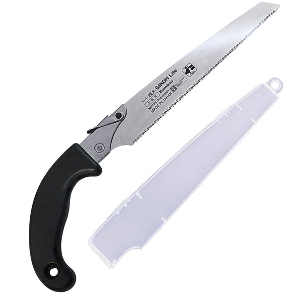 KAKURI Japanese Hand Saw [Bamboo Cutting] 8-1/4" Japanese Pull Saw with Blade Cover, Made in JAPAN