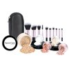Starter Kit with 10pc Brush Set (Fair Shade 2) Mineral Makeup Loose Powder Bare Face Includes Matte Foundation, Veil Primer, Blush, Bronzer, Translucent Finishing Setting Powder SPF 30 Travel