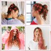 COMNICO 20PCS Bow Hair Clips Mini Bowknot Metal Barrettes Hair Accessories Twist Tie Silky Satin Hair Ribbon Cute Non-slip Hairpins for Women Girls Teens Kids(Red)