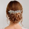 Jeairts Rhinestone Wedding Hair Comb Gold Bridal Hair Pieces Sparkly Crystal Bride Hair Jewelry Decorative Wedding Hair Accessories for Women and Girls