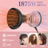 2 In 1 Diffuser Hair Dryer for Curly Hair: Portable 1875W Ionic Hair Dryer w/Diffuser & Comb Nozzle Attachment, Enhances Curl Waves, Reduce Frizz, Overheat Protection, Travel Size, Gifts for Women Her