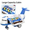 TEMI Kids Airplane Boy Toys for 3 4 5 Year Old Boys - Car Race Tracks for Kids Ages 3-5 with 8 Small Car Toys, Toddlers Educational Toy, Birthday Gifts for Boys 3-5, Birthday Gifts for Boys Girls 3-5