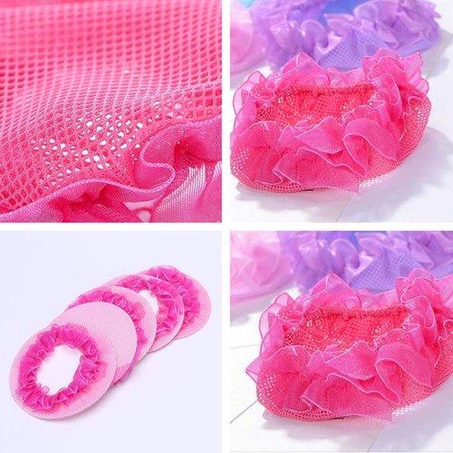 LapangZi 10Pcs Hair Nets for Bun Covers for Hair Ballet Girls Ballet Dance Elastic Hairnets Hair Accessories for Women Girls